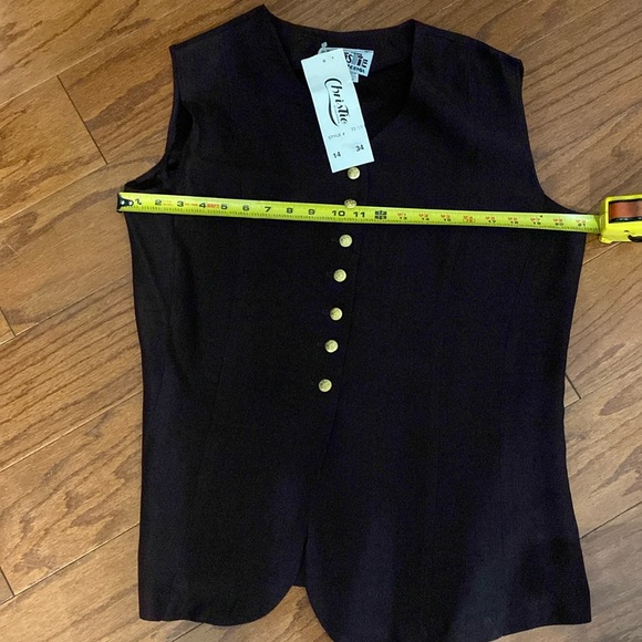 Christie of CA rayon brown sleeveless button down or vest. Size 14. NWT - Picture 9 of 10